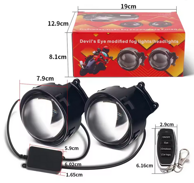 Автомобільні лінзи Devil Eye 3. 33режими 12-24V&nbsp; 33 фото