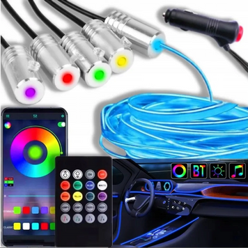 ВОЛОКОННО-ОПТИЧНИЙ КАБЕЛЬ ДЛЯ ОСВІТЛЕННЯ САЛОНУ АВТОМОБІЛЯ 8М RGB ДОДАТОК 37 фото